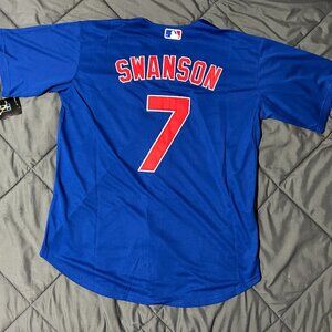 FAST SHIP DANSBY SWANSON CHICAGO CUBS #7 MLB SIZES M L XL
